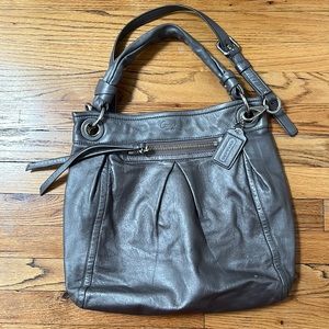 Beautiful authentic leather coach bag, cross body or shoulder bag.  15.5 X 14